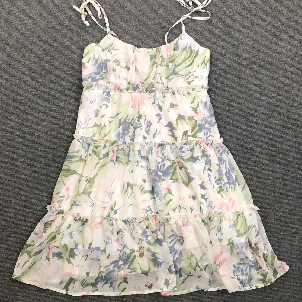 Floral Tiered Smocked Sundress (DJ2)